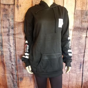 Unicex sweatshirt hooded black color  new with no